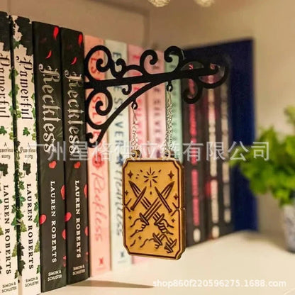 Book Nook Tavern Signs Book Page Divider Bookmark for Library Reading Organizer Creative Literary Decor Gift Good Vibrations