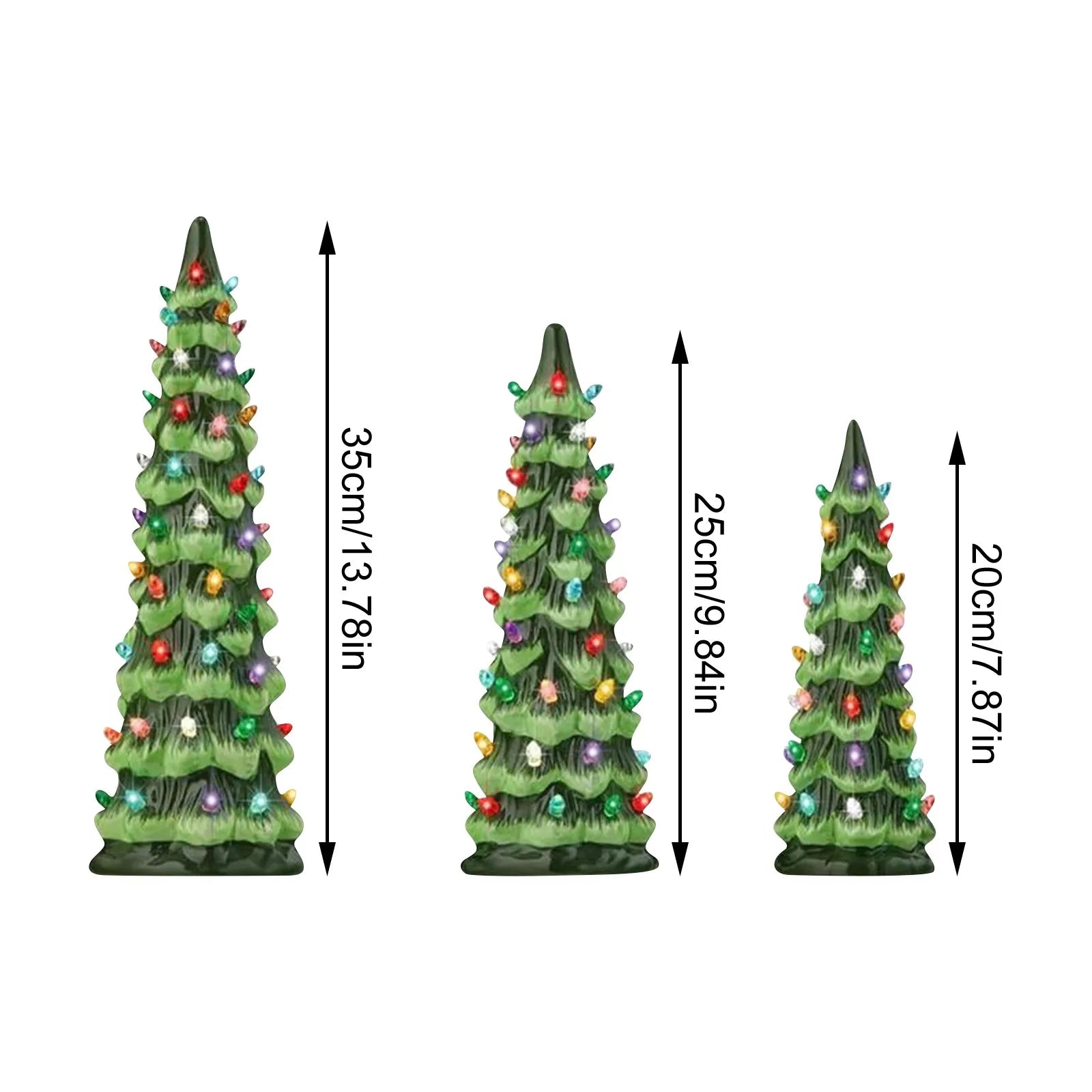 Christmas Tree Desktop Ornament Resin Decorative Home For Living Room Holiday Tabletop Display Festive Centerpiece Good Vibrations