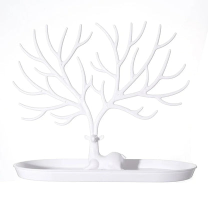Jewelry Display Stand Tray Tree Storage Racks Earrings Necklaces Rings Jewelry Boxes Case Desktop Organizer Holder Make Up Decor Good Vibrations