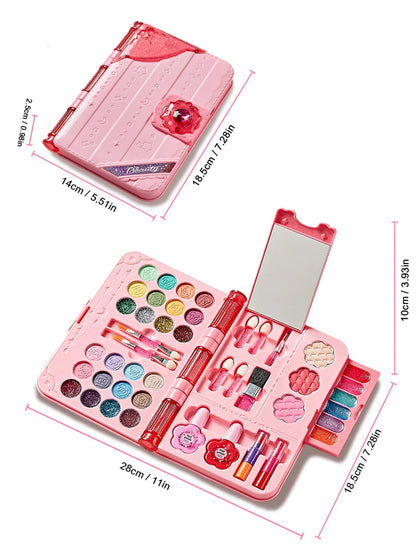 Kids Makeup Kit for Girl, Washable Play Make Up Toys Set with Mirror, Beauty Dress Up Set Toys for Age 3 4 5 6 7 8 9 10 11 12 Ye Good Vibrations