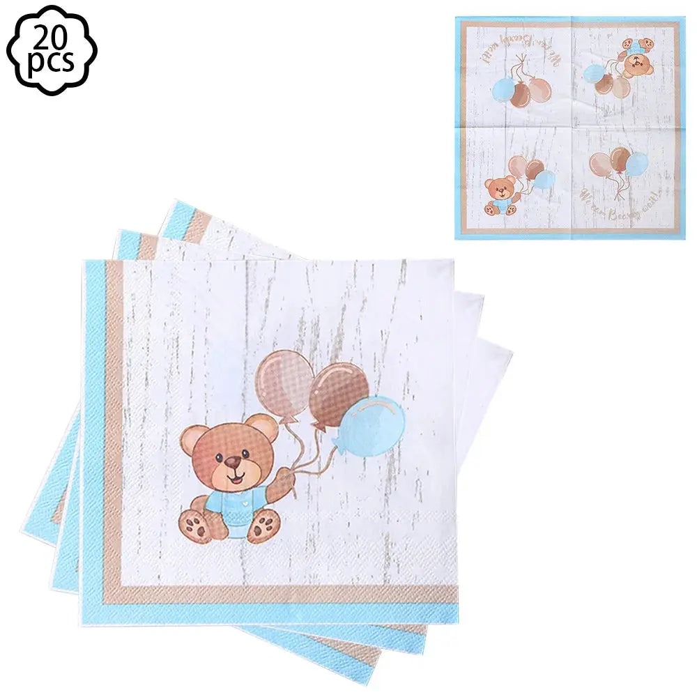 Baby shower Teddy Bear Birthday Party Plates Cup Tableware Kids 1st Birthday Party Decor Teddy Bear Balloon Birthday Party decor Good Vibrations
