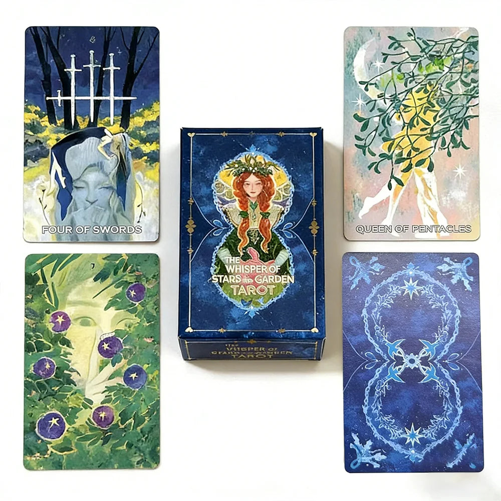 1 Box of Starry Whispers & Garden Tarot (10.3×6 cm), Featuring Exquisite Natural Illustrations, Professional Divination Card Gam Good Vibrations