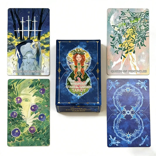 1 Box of Starry Whispers & Garden Tarot (10.3×6 cm), Featuring Exquisite Natural Illustrations, Professional Divination Card Gam Good Vibrations