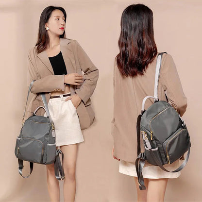 Women Backpack Fashion All-match Oxford Cloth Lady Business Travel Leisure Canvas Bag Girl Large-capacity Anti-theft Schoolbag Good Vibrations