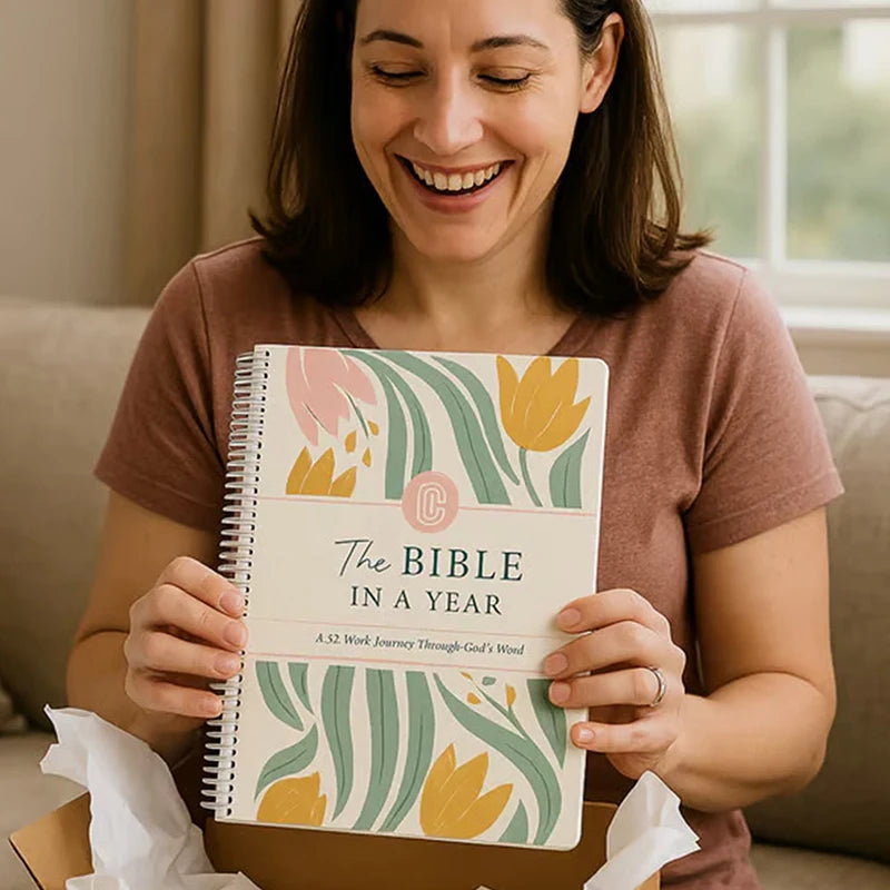 52-Week Bible Study Guide for Women - The Bible in a Year with Spiral Binding, Daily Devotional Journal & Scripture Reading Plan Good Vibrations