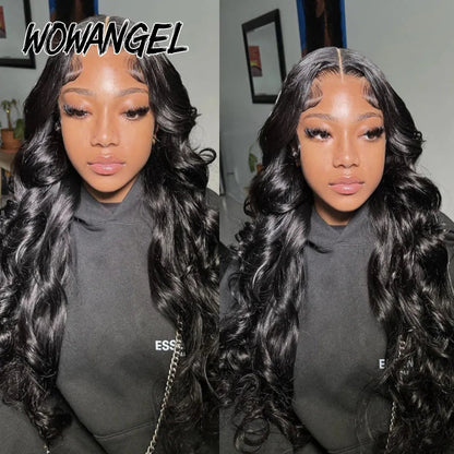 Wow Angel 7x7 HD Lace Closure Wigs 34inch Body Wave Wigs Remy Hair 6x6 HD Lace Closure Human Hair Wigs Pre Plucked Glueless Wigs Good Vibrations