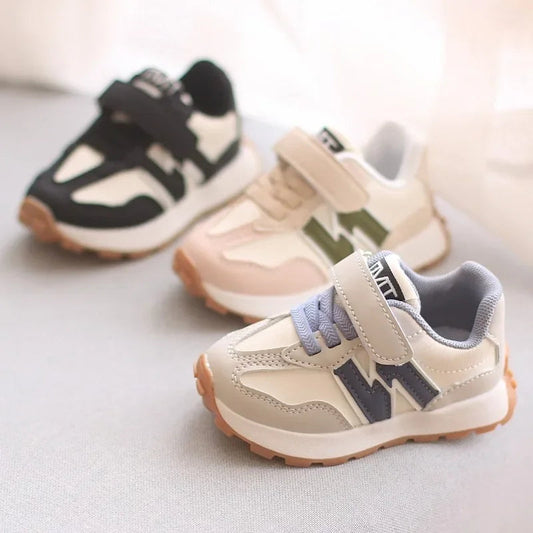 Children's Sports Shoes Toddler Breathable Non Slip Comfort Sneakers Lightweight Hook and Loop Soft Sole Running Casual Shoes Good Vibrations