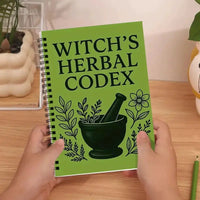 Witch's Herbal Codex - Magical Herb Guide Book Occult Pagan Witchcraft Reference Witch Herbal Notebook Good Vibrations