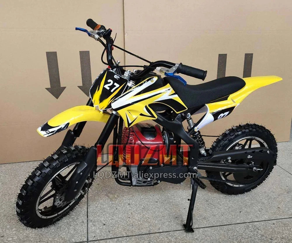 49CC 50CC 4-Stroke ATV OFF-road Gasoline Motorcycle Racing MOTO Dirt Bike Motorbike For Adult Children Boy Girl Child Men Women Good Vibrations