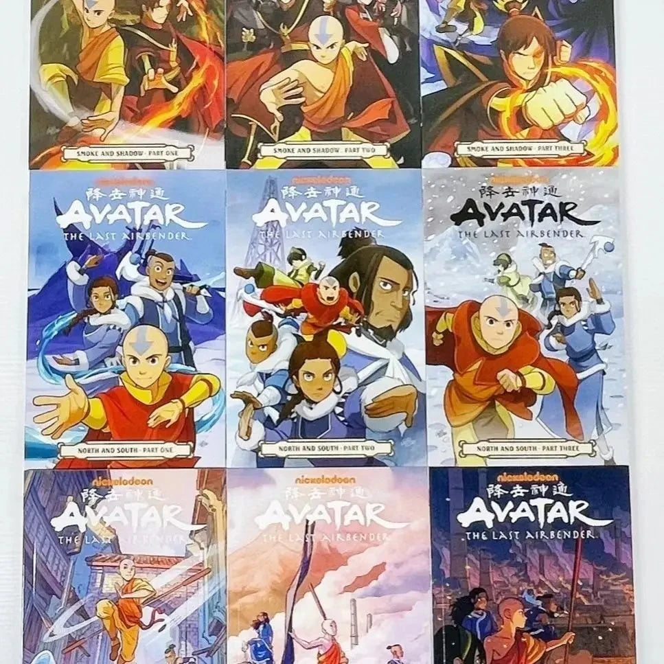 Avatar:The Last Airbender Season 1 Nine books + Season 2 Nine books English book American comics Action comedy fantasy story Good Vibrations