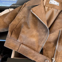 2 3 4 5 6 8 Years Girls Jacket Spring Autumn New Fashion Artificial Leather Coat For Kids Leisure Stain Resistant Outerwear Good Vibrations