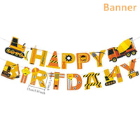 Construction Party Disposable Tableware Paper Plates Napkins Construction Truck Birthday Decorations Excavator Party Supplies Good Vibrations