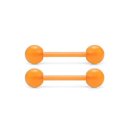 2Pcs 14G 16mm Glow In The Dark Flexible Acrylic Straight Tongue Nipple Ring Retainer Piercing Fpr Woman and Man Good Vibrations Adult Super Store