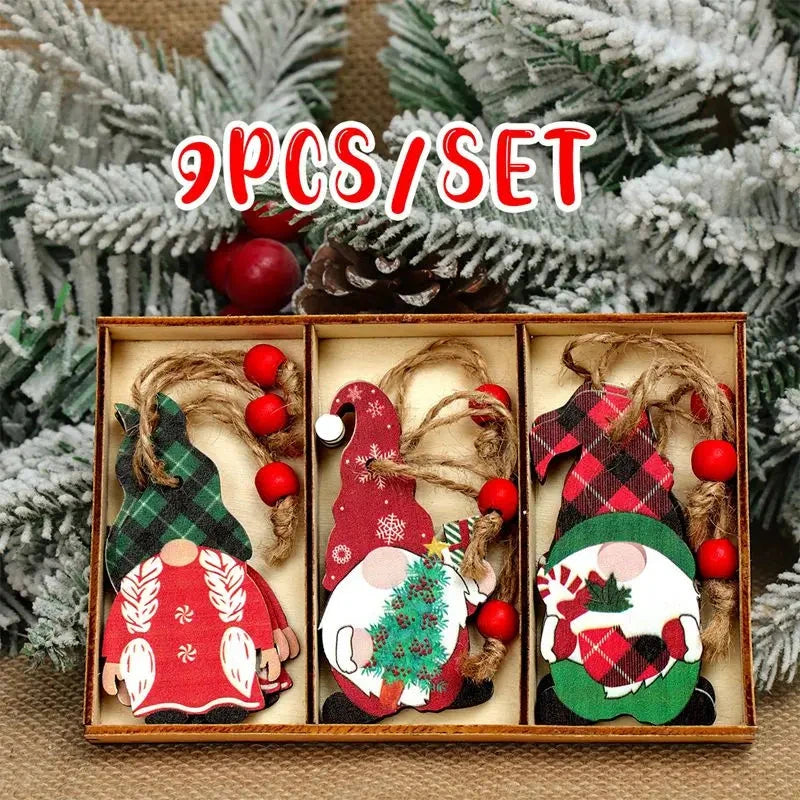 Christmas Wooden Pendant Merry Christmas Tree Decoration for Home 2025 Christmas Ornament Xmas Navidad Gifts Happy New Year 2026 Good Vibrations