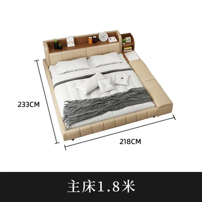 Headboards Double Bed Waterproof Minimalist Multifunctional Luxury Bed Japanese Nightstands Mobili Per La Casa Bedroom Furniture Good Vibrations