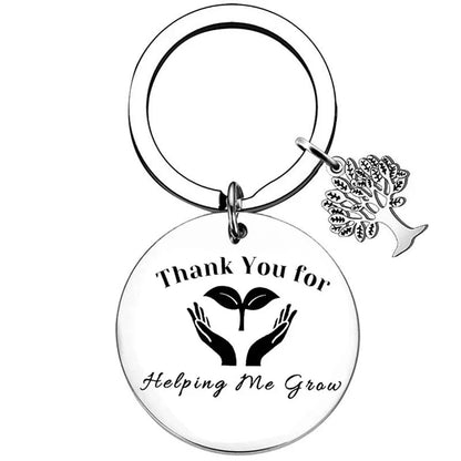 New Teacher Appreciation Gift Keychain Pendant  Graduation Key Chains Keyrings Gift Teachers Plant Seeds That Grow Forever Good Vibrations