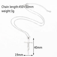 Necklace for Women European and American Fashion Cross Pendant Faith Inspiration Necklace Accessories Good Vibrations