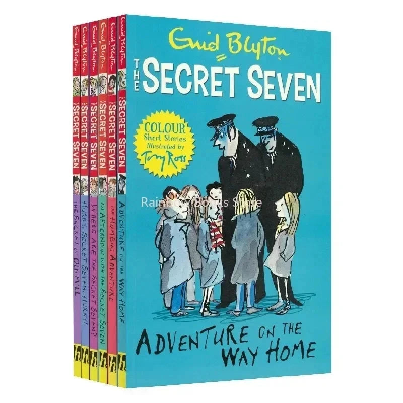 6 Books Enid Blyton The Secret Seven Adventure Detective Short Fiction Novel English Story Children's Literature libros Good Vibrations
