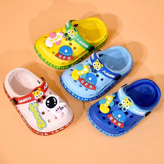 New Children Kids Baby Boys Girls Mules Clogs Summer Soft Sole Garden Beach Slippers Sandals Cave Hole Baby Shoes for Boys Girls Good Vibrations