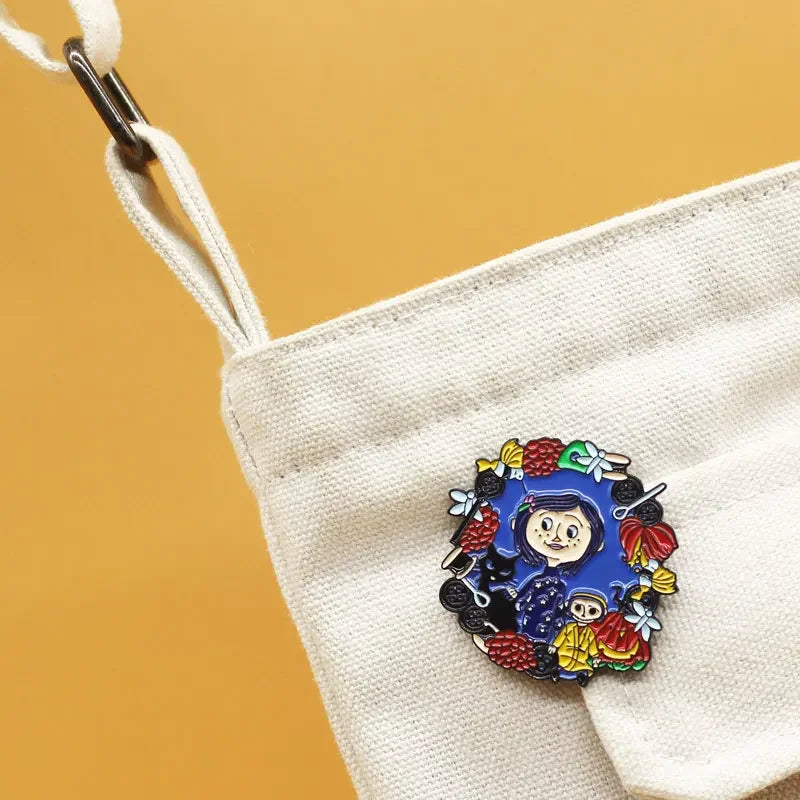 Halloween Horror Doll Brooch Anime Trend Bag Accessories Pin Personalized Metal Denim Hat Badge Collar Jewelry Boutique Gifts Good Vibrations