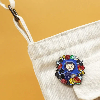 Halloween Horror Doll Brooch Anime Trend Bag Accessories Pin Personalized Metal Denim Hat Badge Collar Jewelry Boutique Gifts Good Vibrations