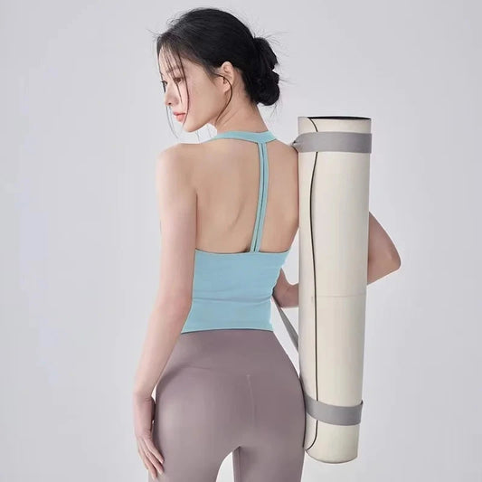 Fitness Vest T-shaped Backless Gathering Fitness Gym Running Shock-proof and Quick-drying Breathable Outside Wear Yoga Clothes Good Vibrations