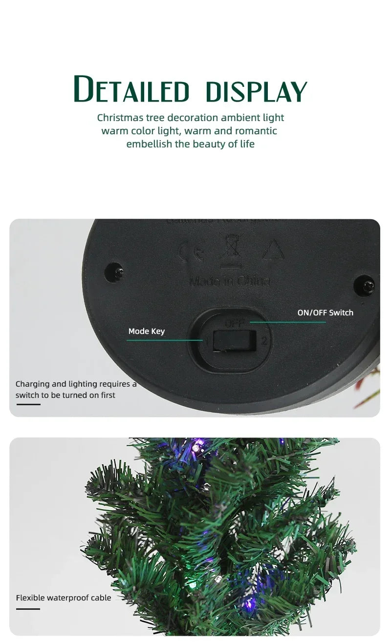 2025 Hot Outdoor Decoration Christmas Tree Light Solar Charging Simulation Pine Tree 20 LED Lawn Light Garden Decoration Light Good Vibrations