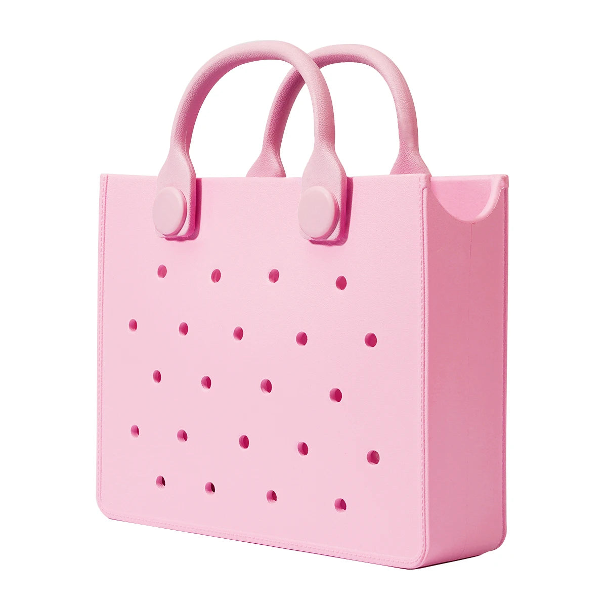 The orange guy Purple Women Fashion New EVA Punched Handbag Casual Waterproof Travel Tote Bag Fit Charms Outdoor Beach Bags Good Vibrations