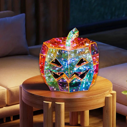 Prismatic Iridescent Spooky Ghost Prismatic Pumpkin Ghost LED Lights Halloween Lights Funny Colorful Glow Lights Halloween Decor Good Vibrations