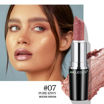 Makeup Non-sticky Non-fading Lipstick Pearlescent Long-lasting Moisturizing Fine Glitter Lip Gloss Hydrating Waterproof Lips Hot Good Vibrations