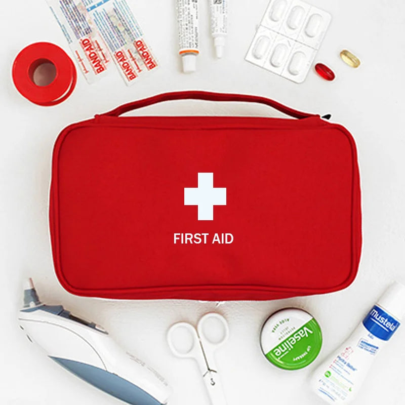 First Aid Kit Emergency Survival Bag Handbag Durable Trauma Bag Compact Rescue Tote Bag Portable Medicine Storage Bag Good Vibrations