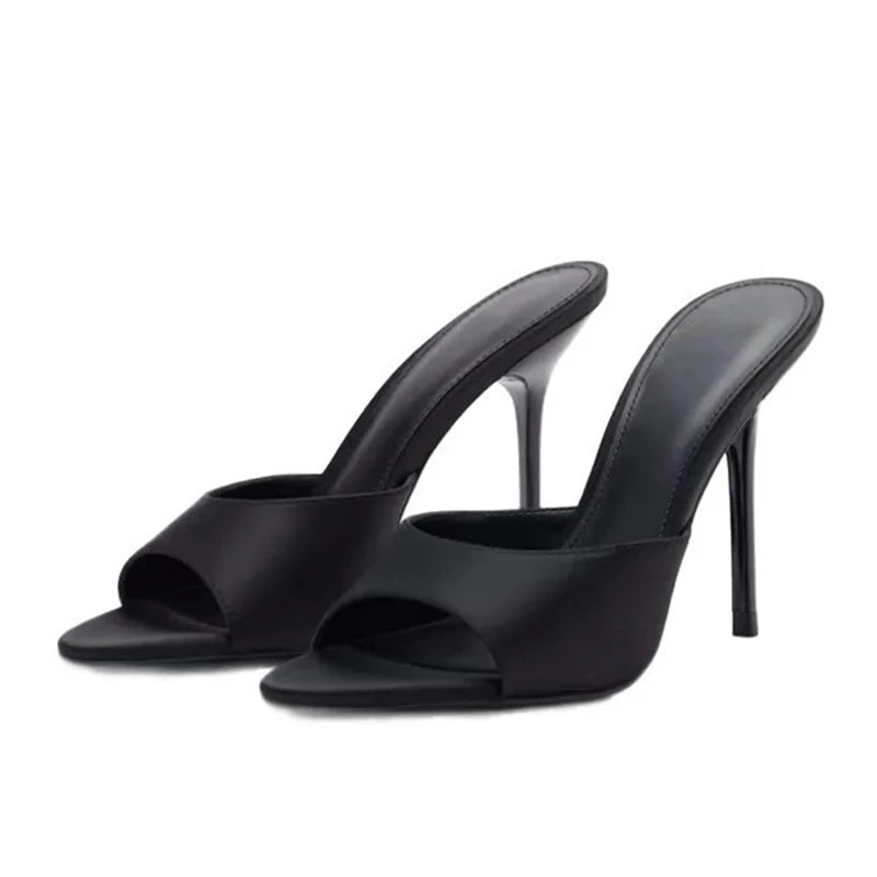 Sexy High Heels Open Toe Women's Slippers Street Style Banquet Striptease Shoes Fashion Slide Zapatos De Mujer Good Vibrations