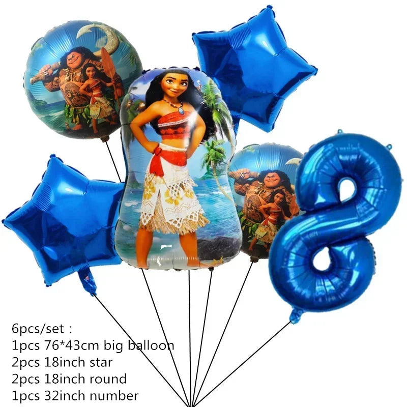 New MINISO Moana Theme Children Birthday Party Disposable Tableware Cup Plate Flag Kids Girls Wedding Party Decoration Supplies Good Vibrations