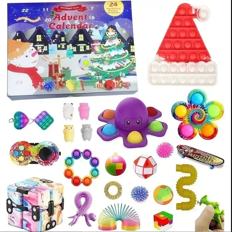 Christmas Advent Calendar for Kid girls boys gift Set for Chritmas Party 24 Days Countdown Calendar calendario de adviento Good Vibrations
