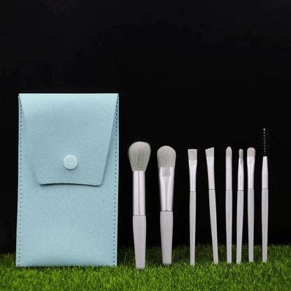 Mini Brush 8-Piece Makeup Bag Portable concealer powder brush set soft fur make-up tool Good Vibrations