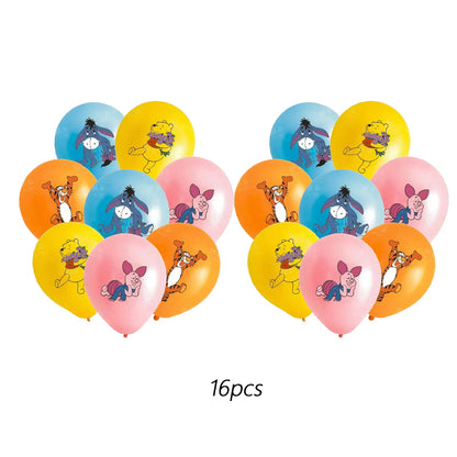 Winnie the Pooh themed party decoration, Winnie the Pooh banner，Winnie the Pooh cake topper、cupcake topper，12 inch latex balloon Good Vibrations