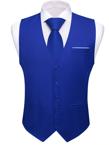 Men's Classic Solid Color Suit Vest and Necktie Matching Set | Wedding Groom & Groomsmen Attire Good Vibrations