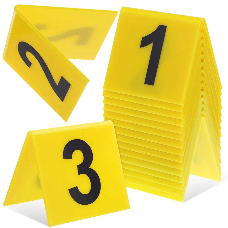 Y51A-Acrylic Table Number Signs, Table Tent Sign With Number Plates 1-15, Table Numbering, Table Number For Wedding,Party Good Vibrations