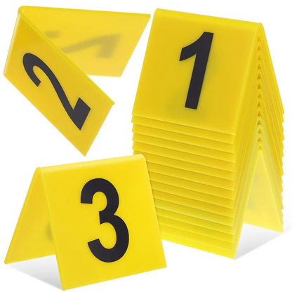 Y51A-Acrylic Table Number Signs, Table Tent Sign With Number Plates 1-15, Table Numbering, Table Number For Wedding,Party Good Vibrations