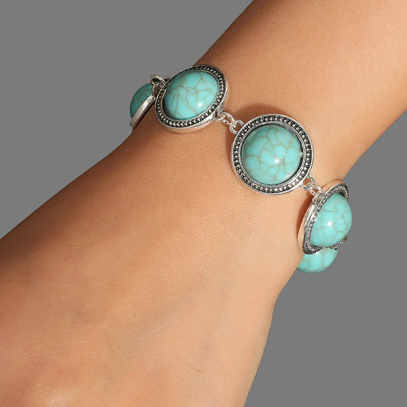 Fashion Boho Vintage Round Pearl Bracelets Bangles For Women Blue Red Black Bead Vintage Bohemian Adjustable Bracelet Jewelry Good Vibrations
