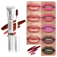 coolstory9 color tearing lip glaze matte long lasting color retention peelable lip liner lipstick non-stick cup lip color Good Vibrations