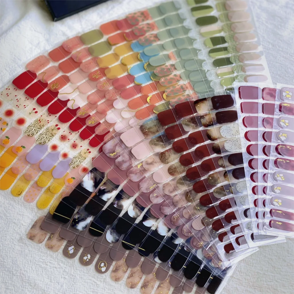 UV Semi-Cured Gel Nail Wraps Stickers Strips French Long Lasting Full Cover LED Gel Semi Cured Nail Sliders For Nail Extension & Good Vibrations