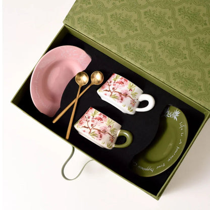 Coffee Cup Set Gift Box Packaging Opening Event Anniversary Company Gift Souvenir Water Cup Set Good Vibrations