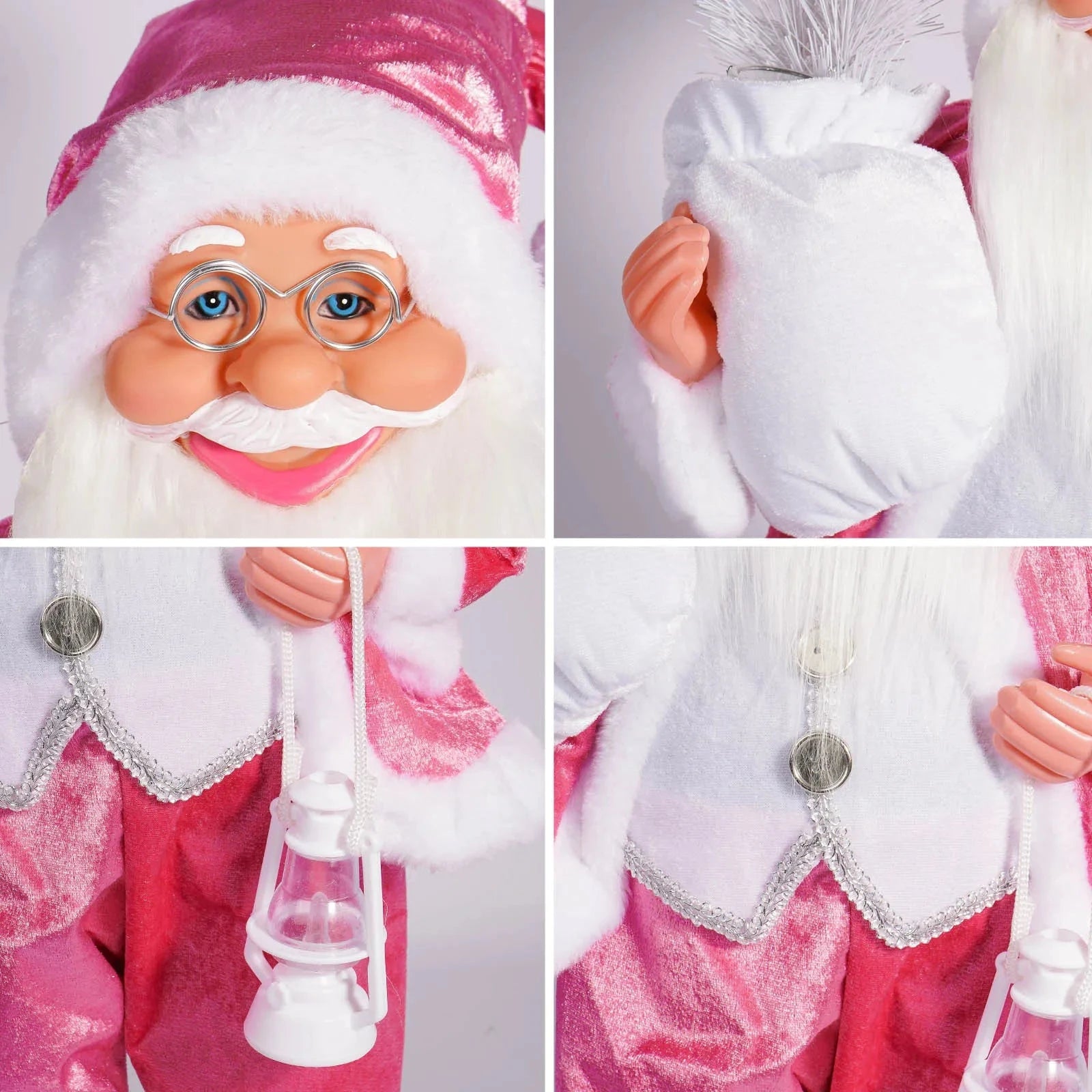 Christmas decoration standing Santa Claus doll ornaments Happy Date Christmas Santa Claus Figurine Decor party Ornament Gift Good Vibrations