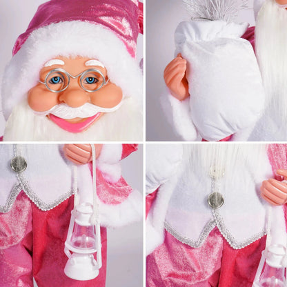 Christmas decoration standing Santa Claus doll ornaments Happy Date Christmas Santa Claus Figurine Decor party Ornament Gift Good Vibrations