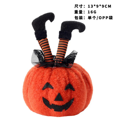 Halloween decorations creative witch feet pumpkin doll ornament ghost party atmosphere ornament home accessories Good Vibrations