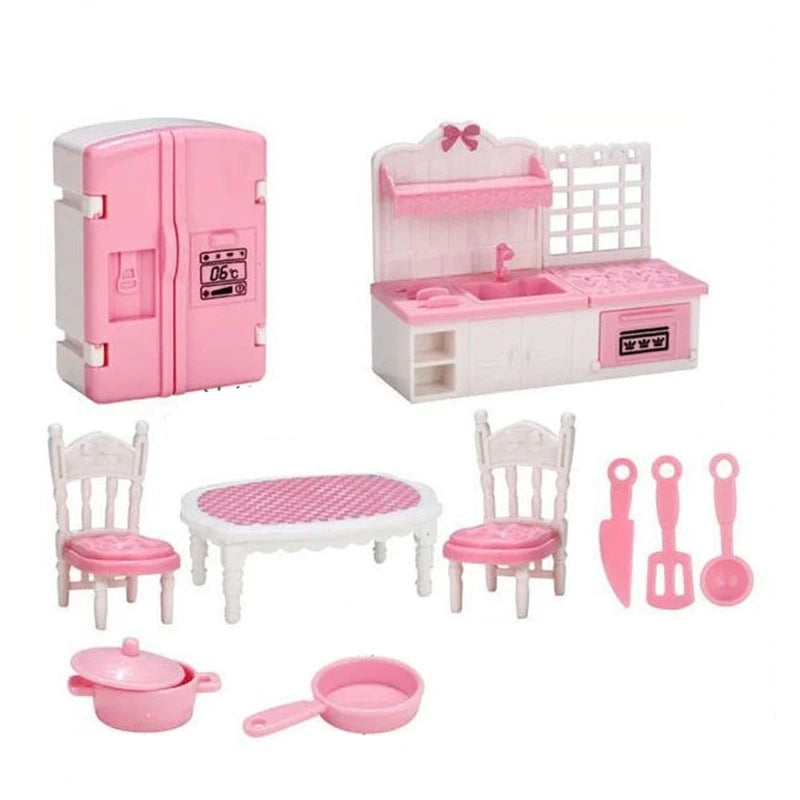 1:12 Miniature Home Furniture Set, Doll Accessories For Bedroom, Living Room, Kitchen And Bathroom, Doll House Accessories, Gift Good Vibrations