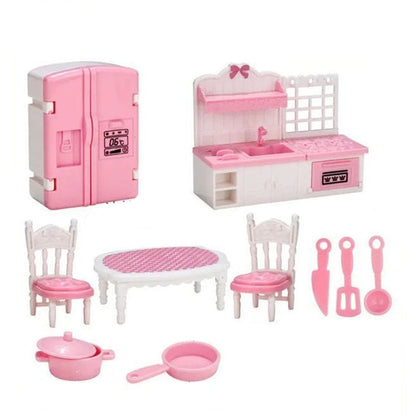 1:12 Miniature Home Furniture Set, Doll Accessories For Bedroom, Living Room, Kitchen And Bathroom, Doll House Accessories, Gift Good Vibrations