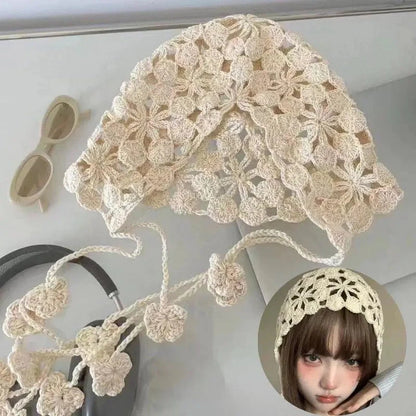 Knitted Hats Handmade Hollowed Knit Cap Literary Fisherman's Hat Crocheted Hat Ethnic Baotou Cap Cotton Pullover Hat Breathable Good Vibrations