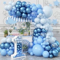 Blue Balloon Garland Arch Kit Macaron Light Blue Balloon Wedding Boy Baby Shower Ocean Birthday Party Decoration Kids Ballons Good Vibrations